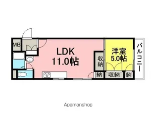 武庫之荘コーポラス【1階】の間取り