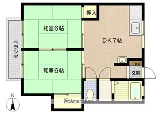 メグミハイツ【203号室号室】の間取り