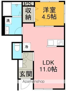 リーブルファイン江松Ⅱ【1階】の間取り