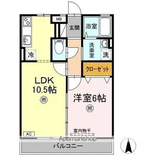 ソレイユ水江 【3階】の間取り