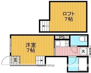 シャトーイン蛍池Ⅰ【1階】の間取り