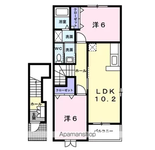 グリーンスクエアA【2階】の間取り