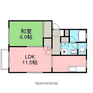 ヴィラージュB【201号室】の間取り