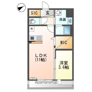 ヴィラ ・フィオーレ【1階】の間取り
