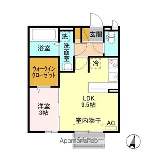 ラ・リヴィエール【2階】の間取り