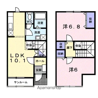グッディ・ツー【1階】の間取り