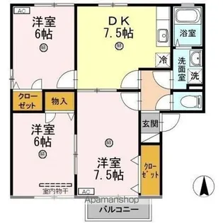 プリエール宮前 B棟【2階】の間取り