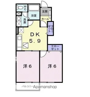 グレースメゾン西原【1階】の間取り