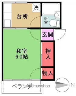 コーポ千寿Ⅲ【Ⅲ203号室】の間取り