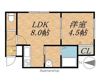 ヴェルデュール中央【3階】の間取り