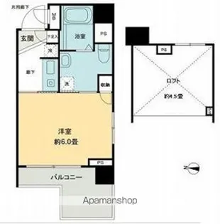 スタジオスクエア住吉【8階】の間取り