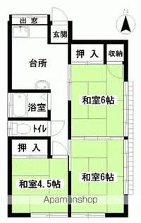 福島県いわき市中岡町2丁目【一戸建】の間取り