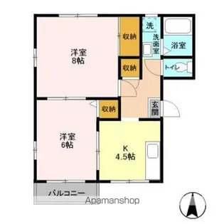 ハイツ・若草【2階】の間取り