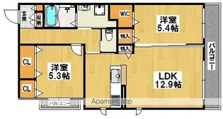 ソラーナ三国ヶ丘【3階】の間取り