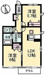 シャーメゾン春日【1階】の間取り