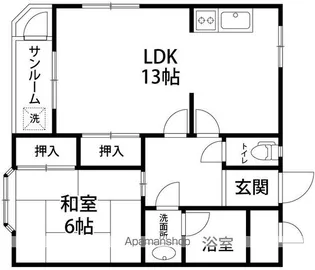 ZOOM【301号室】の間取り