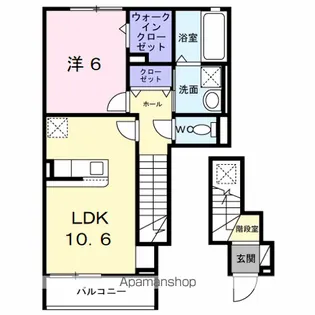 ラ・ポーズ葛原【2階】の間取り