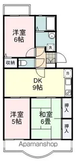 アイリス・クィーン B棟【202号室】の間取り