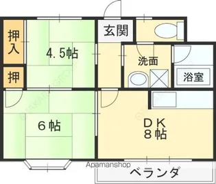 レジデンスタカラ【1階】の間取り