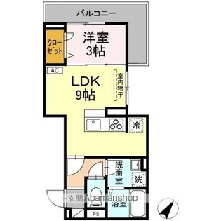 DーRESIDENCE多治米東N【3階】の間取り