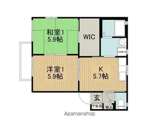グリーンセトル【C201号室】の間取り