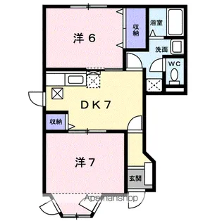 ファミールハイツⅡ【1階】の間取り