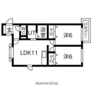 パストラル麻生東 B【303号室】の間取り