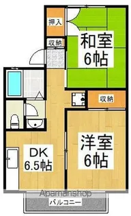 クレストハイツ【202号室】の間取り