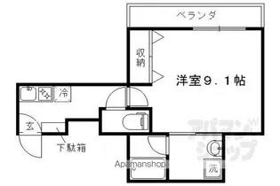 ラルゴ仁王門【102号室】の間取り