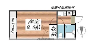 パークハウスイマイS【207号室】の間取り