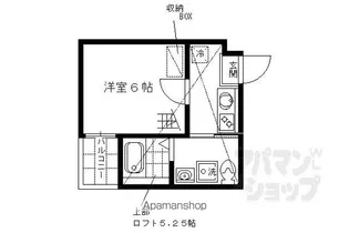 WEST9MIRROR 1・2号館【1206号室】の間取り