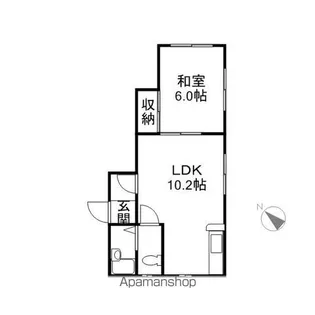 マイキャッスル【203号室】の間取り