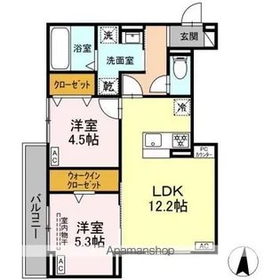 ルヴィータ大秋【3階】の間取り