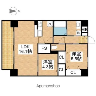 ハイドランジア東別院【2階】の間取り