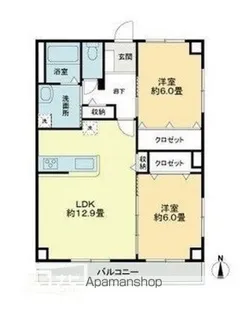 フォブールキュア高岡【201号室】の間取り