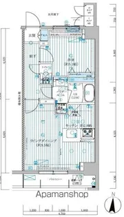 メインステージ菊川【705号室号室】の間取り