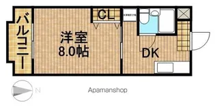 レジデンス曳馬Ⅱ【303号室】の間取り