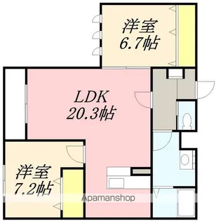 クレールマンション人見(CLAIRMANSIONHITOMI)【2階】の間取り