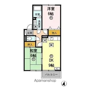 ルミエールシャトー B【1階】の間取り