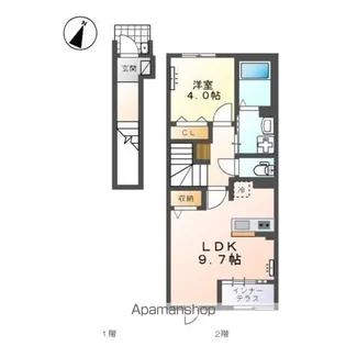 滋賀県長浜市室町【アパート】の間取り