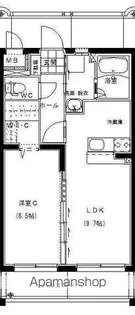 クレスト小松【1階】の間取り
