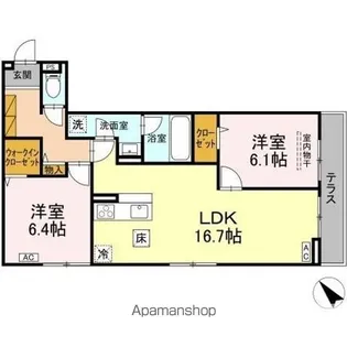 セレミュウ【1階】の間取り