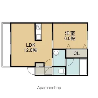 ルミークレール【202号室】の間取り