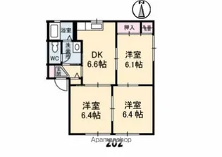シャーメゾン高栄 A棟【2階】の間取り
