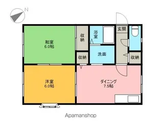 サンルージュ高梨【201号室】の間取り