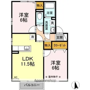 コート レザン ABCDE【2階】の間取り