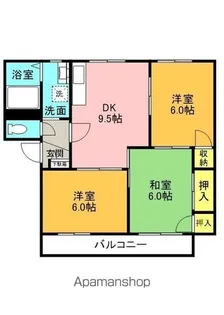 ハイツボナール【2階】の間取り