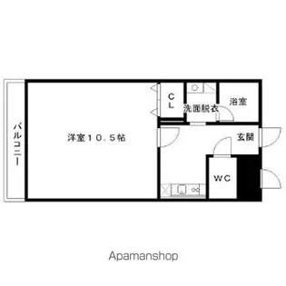グランディール大濠【306号室】の間取り