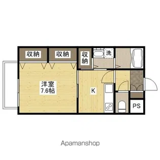 盛林ハイツ【1階】の間取り