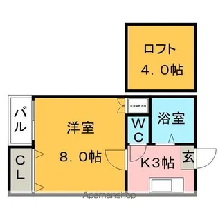 プラムハウス上津【1階】の間取り